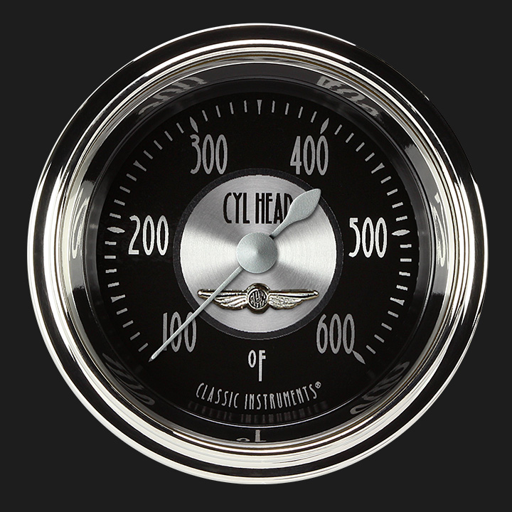 Classic Instruments AT197SHC - All American Tradition 2 1/8" Cylinder Head Temp. Gauge Classic Instruments AT197SHC - All American Tradition 2 1/8" Cylinder Head Temp. Gauge