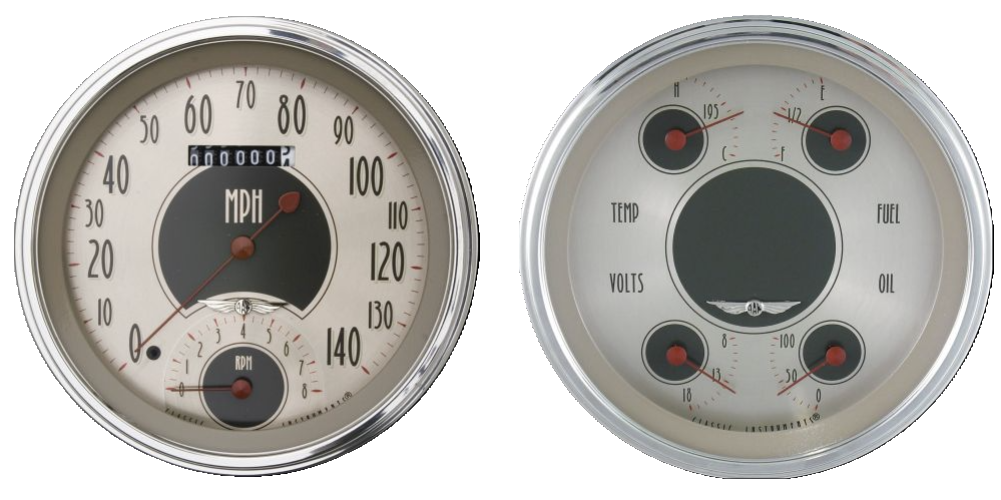 Classic Instruments AN62SLC - 4 5/8" Speedtachular & Quad Classic Instruments AN62SLC - 4 5/8" Speedtachular & Quad