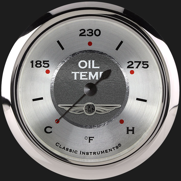 Classic Instruments AW328SRC - All American 2 5/8" Oil Temperature Gauge