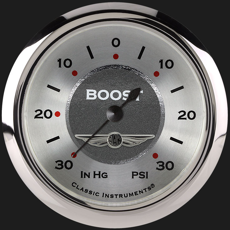 Classic Instruments AW341SRC - All American 2 5/8" Boost/Vac Gauge Classic Instruments AW341SRC - All American 2 5/8" Boost/Vac Gauge