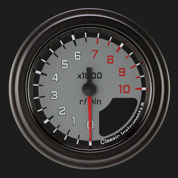 Classic Instruments AX183GBLF - AutoCross Gray 2 1/8" Tachometer