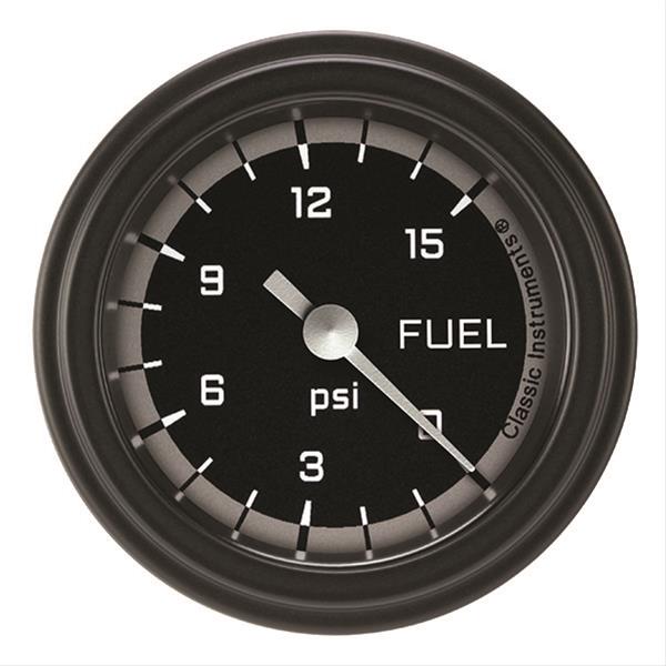 Classic Instruments AX145GBLF - Autocross Gray 2 1/8" Fuel Pressure Gauge, 15 psi