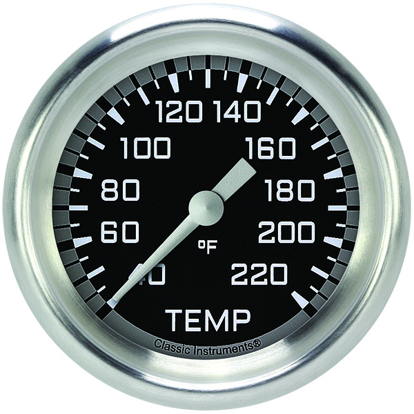 Classic Instruments AX329GAPF - Autocross Gray 2 5/8" Stock Eliminator Temp. Gauge Classic Instruments AX329GAPF - Autocross Gray 2 5/8" Stock Eliminator Temp. Gauge