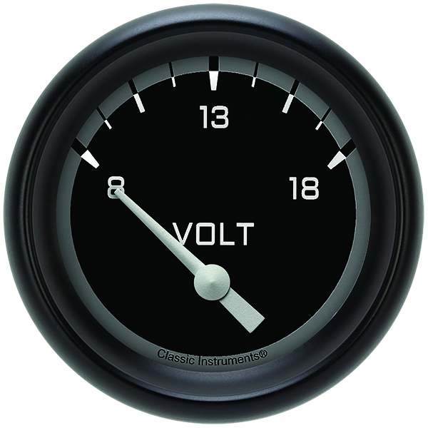 Classic Instruments AX230GBPF - Autocross Gray 2 5/8" Volt Gauge