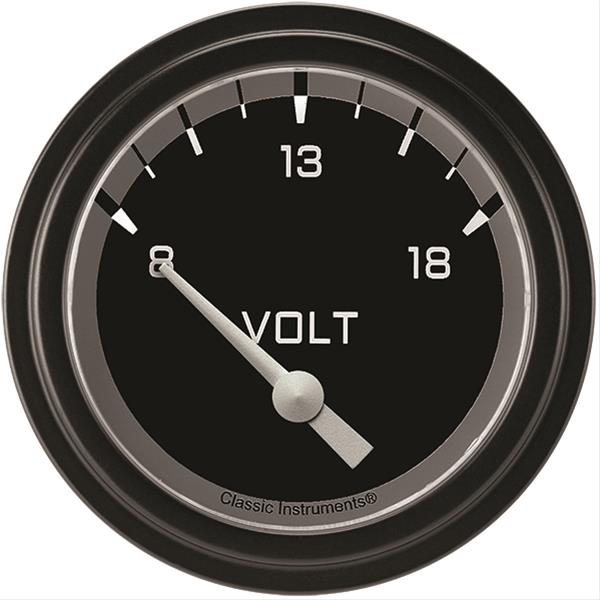 Classic Instruments AX230GBLF - Autocross Gray 2 5/8" Volt Gauge Classic Instruments AX230GBLF - Autocross Gray 2 5/8" Volt Gauge