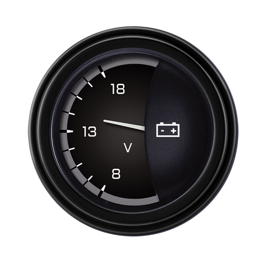 Classic Instruments AX30GBLF - AutoCross Gray 2 1/8" Volt