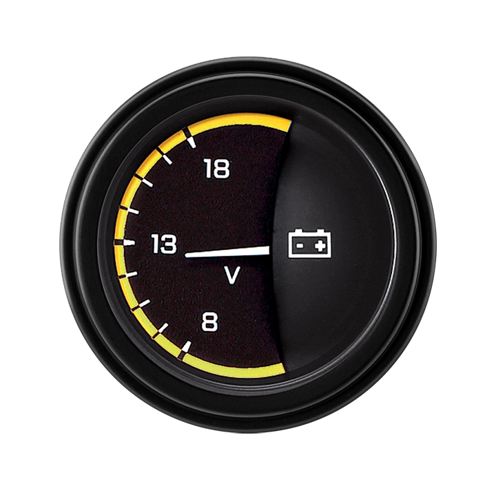 Classic Instruments AX30YBLF - AutoCross Yellow 2 1/8" Volt Classic Instruments AX30YBLF - AutoCross Yellow 2 1/8" Volt