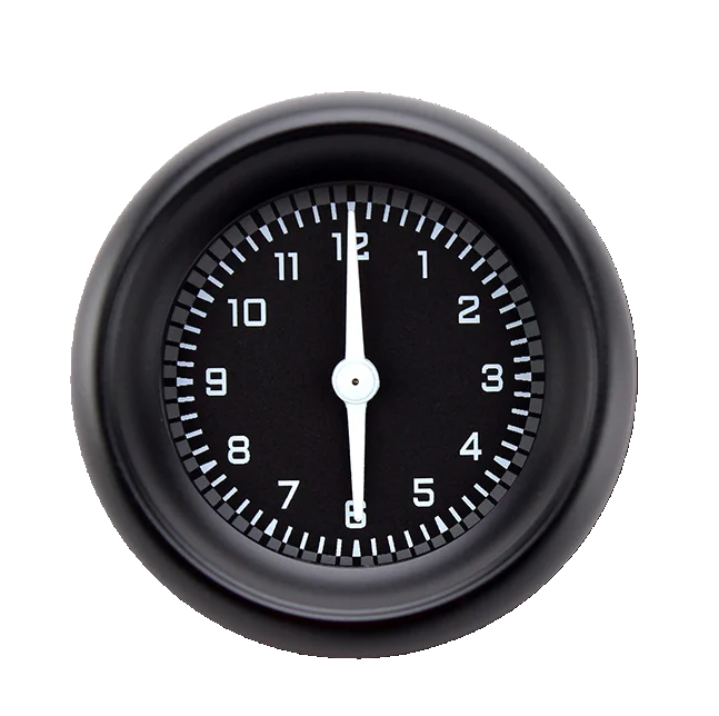 Classic Instruments AX90GBLF - AutoCross Gray 2 1/8" Clock