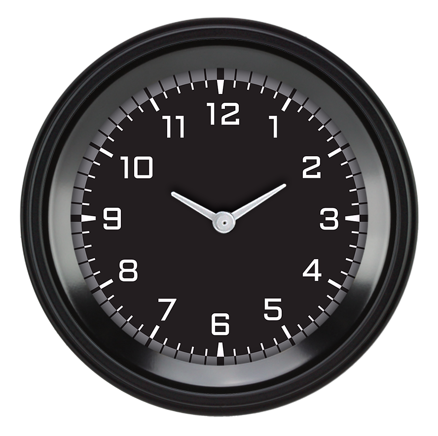 Classic Instruments AX93GBLF - AutoCross Gray 3 3/8" Clock