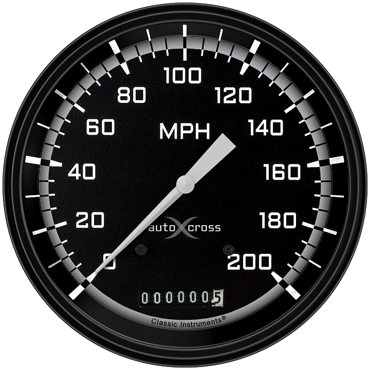 Classic Instruments AX56GBLF - AutoCross Gray 4 5/8" Speedometer Classic Instruments AX56GBLF - AutoCross Gray 4 5/8" Speedometer