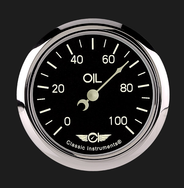 Classic Instruments CL381SRC - Classic Series 2 5/8" Oil Pressure Gauge Classic Instruments CL381SRC - Classic Series 2 5/8" Oil Pressure Gauge
