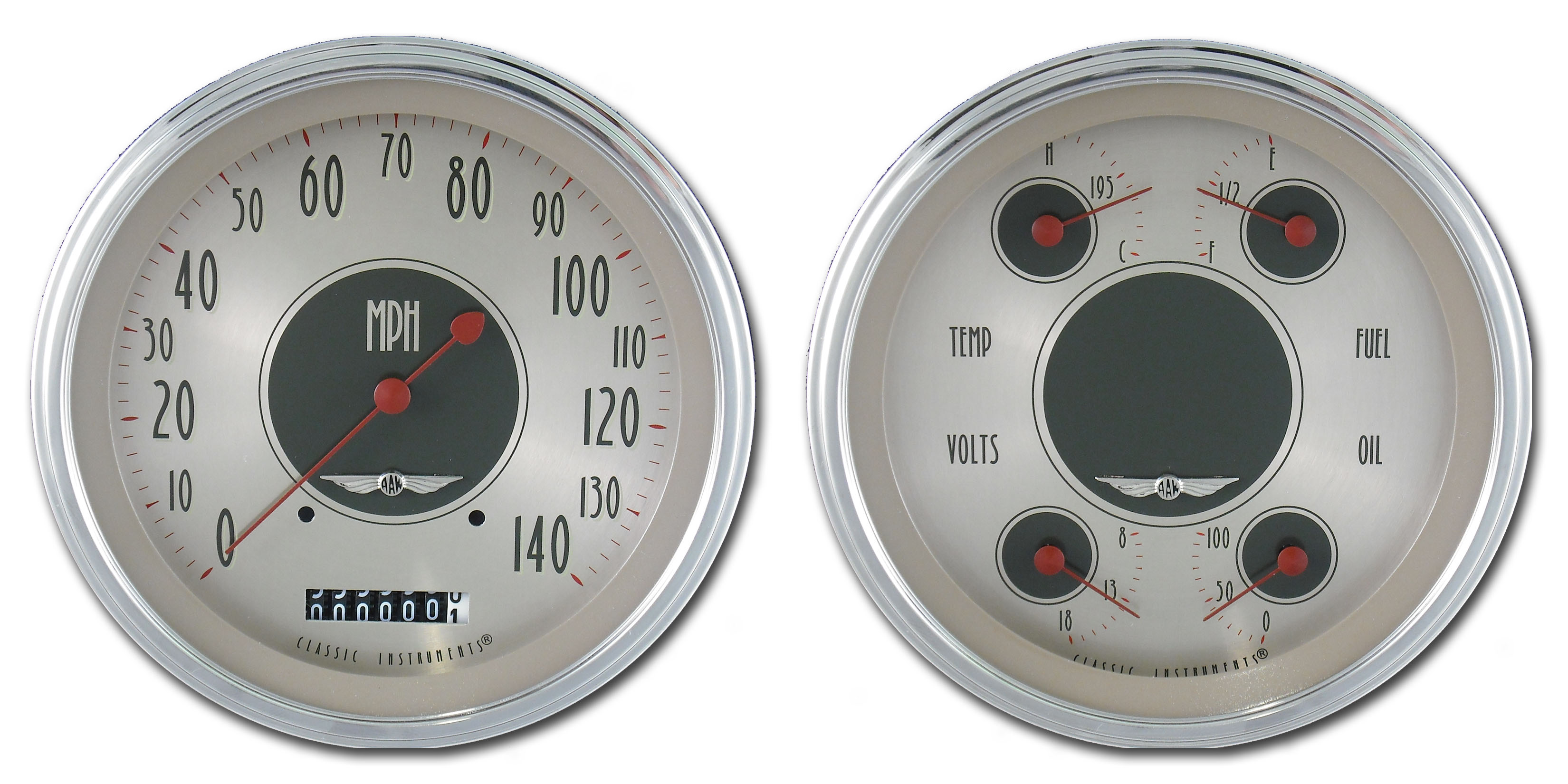 Classic Instruments CT47AN52-LS - 47-'53 AMERICAN NICK CHV TRK- SPEED/QUAD-LS