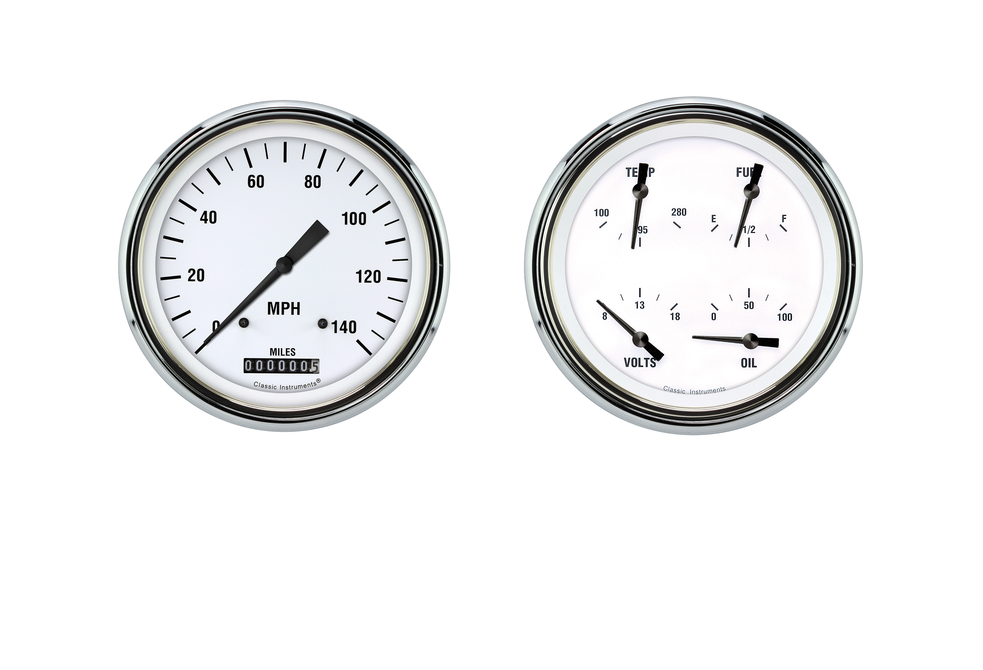 Classic Instruments CT47WH52 - 1947-53 White Hot Truck Package