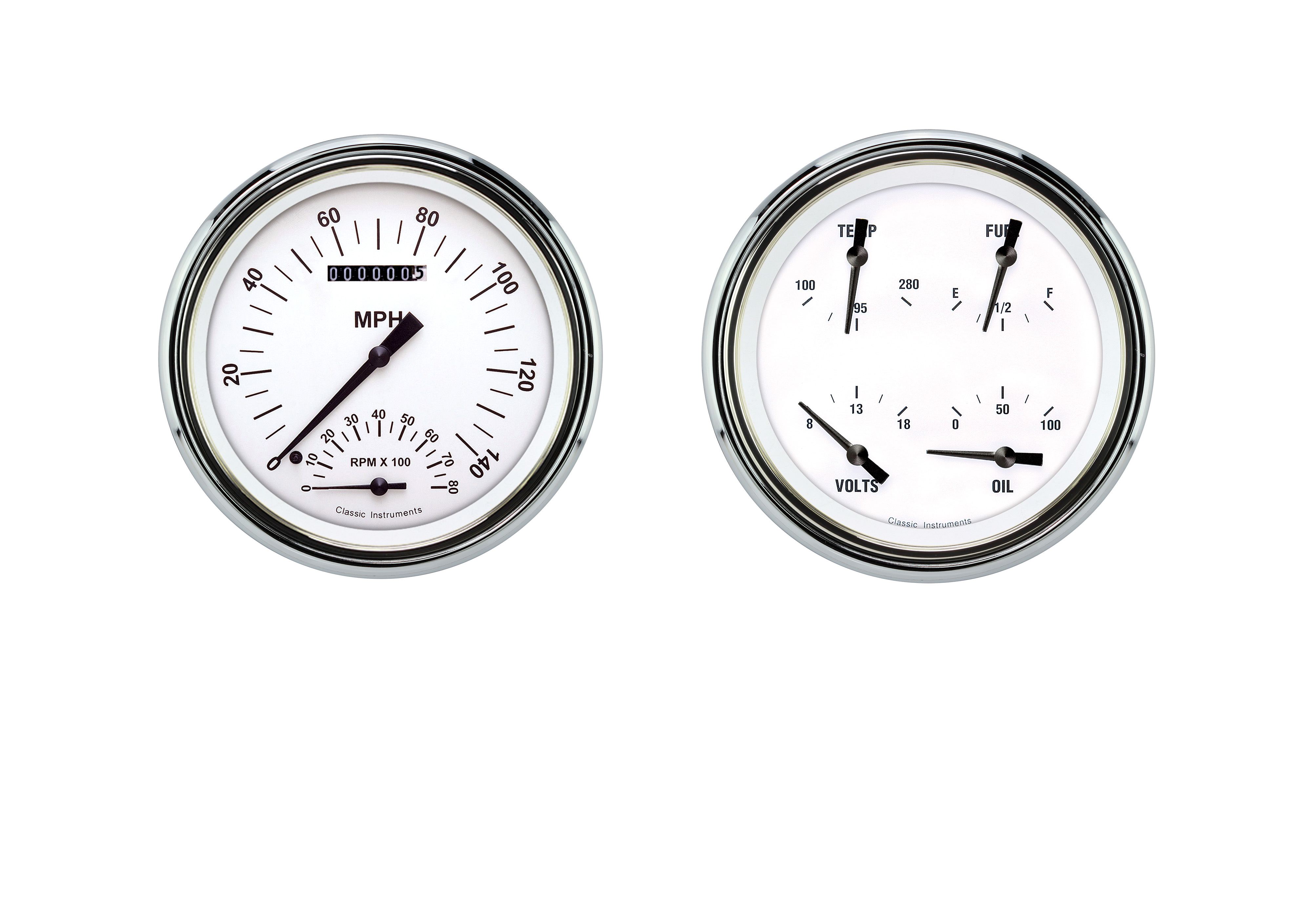 Classic Instruments CT47WH62 - 1947-53 White Hot Truck Package Classic Instruments CT47WH62 - 1947-53 White Hot Truck Package