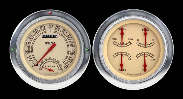 Classic Instruments CT54VT62 - Vintage 1954-55 Chevy Truck Package w/ Speedtachular