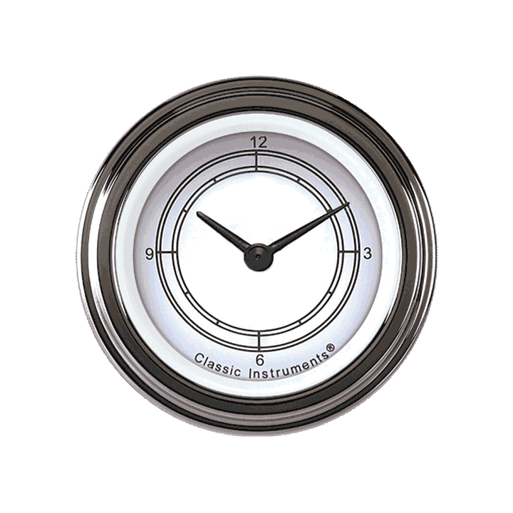 Classic Instruments CW90SLF - Classic White 2 1/8" Clock Classic Instruments CW90SLF - Classic White 2 1/8" Clock