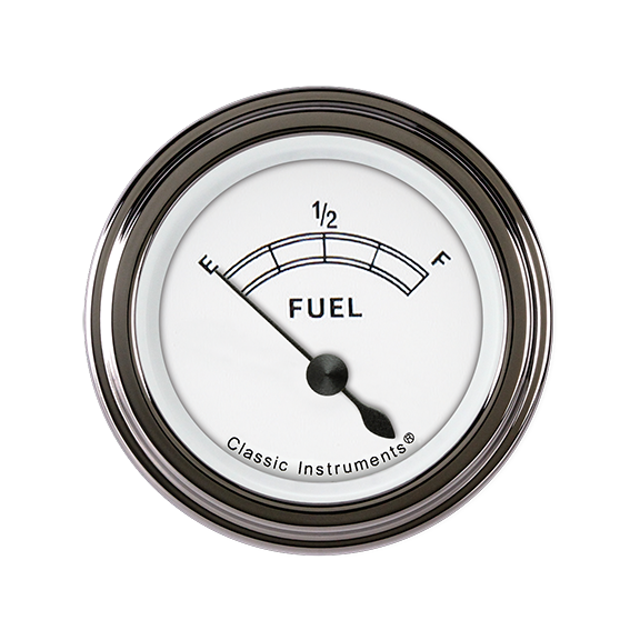 Classic Instruments CW12SLF - Classic White 2 1/8" Fuel