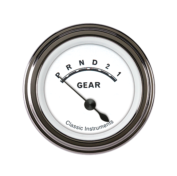 Classic Instruments CW07SLF - Classic White 2 1/8" Gear Indicator