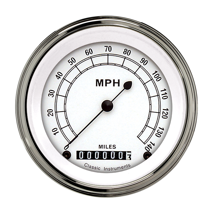Classic Instruments CW55SLF - Classic White 3 3/8" Speedometer Classic Instruments CW55SLF - Classic White 3 3/8" Speedometer