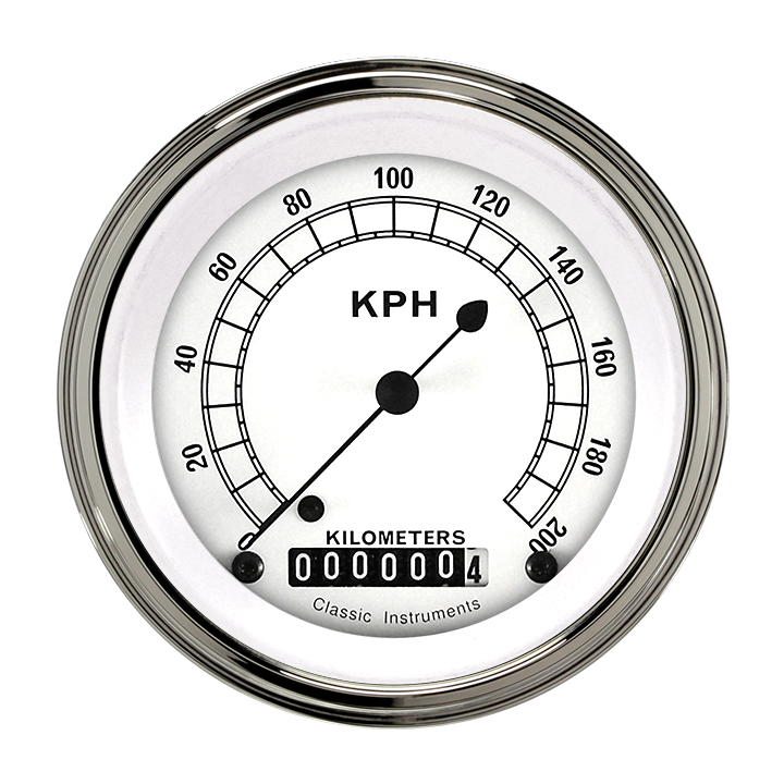 Classic Instruments CW59SLF - Classic White 3 3/8" Speedometer Classic Instruments CW59SLF - Classic White 3 3/8" Speedometer