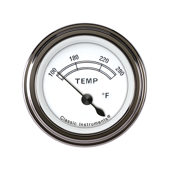 Classic Instruments CW26SLF - Classic White 2 1/8" Water Temp