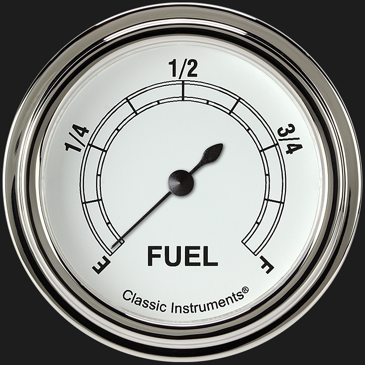 Classic Instruments CW309SLF - Classic White 2 5/8" Fuel Gauge
