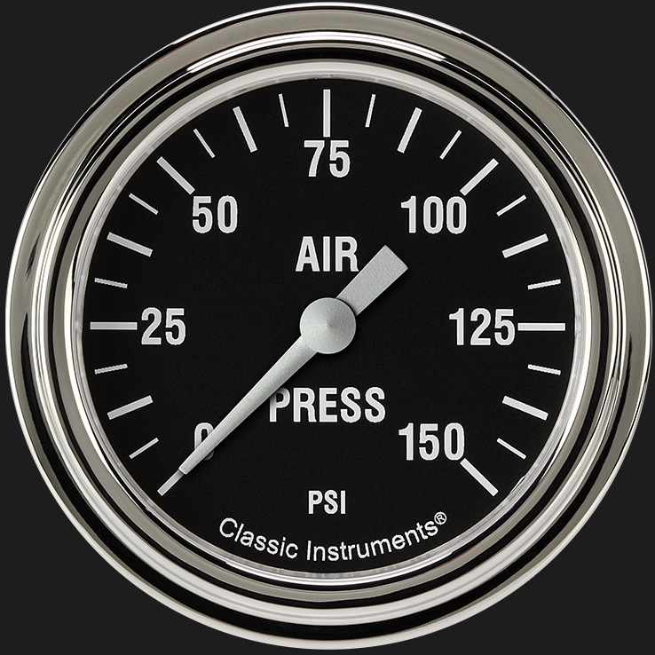 Classic Instruments HR318SLF - Hot Rod 2 5/8" Air Pressure Gauge