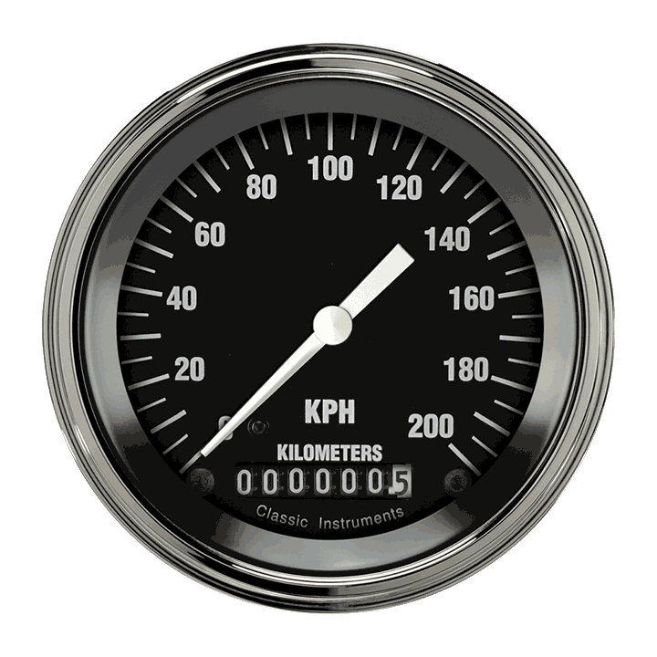 Classic Instruments HR59SLF - Hot Rod 3 3/8" Speedometer Classic Instruments HR59SLF - Hot Rod 3 3/8" Speedometer