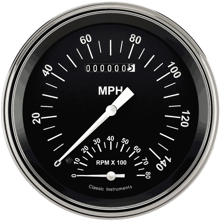 Classic Instruments HR50SLF - Hot Rod 4 5/8" Speedtachular