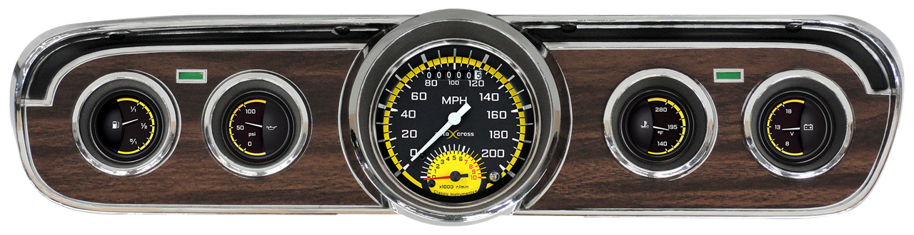 Classic Instruments MU65AXY35 - AutoCross Yellow 1965-66 Mustang Package