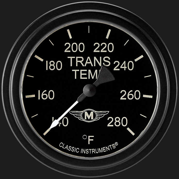 Classic Instruments MA327BLF - Moal Bomber 2 5/8" Transmission Temperature Gauge