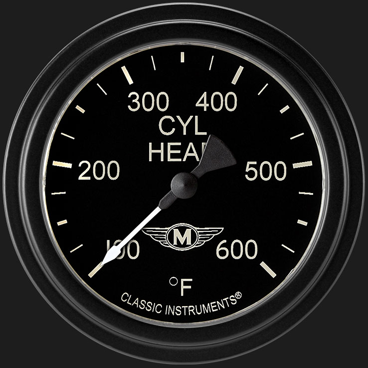 Classic Instruments MA397BLF - Moal Bomber 2 5/8" Cylinder Head Temp. Gauge