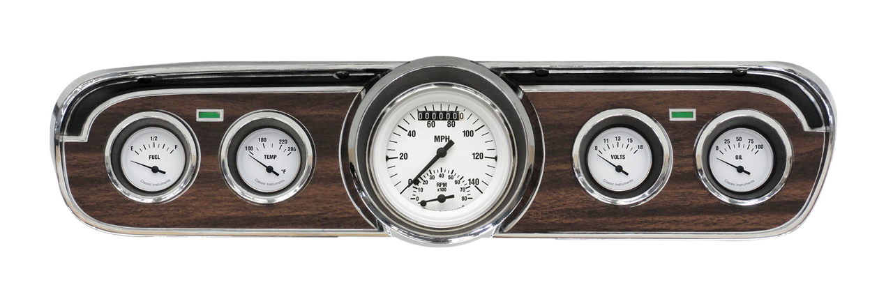 Classic Instruments MU65WH35 - White Hot 1965-66 Mustang Package w/ Ultimate Classic Instruments MU65WH35 - White Hot 1965-66 Mustang Package w/ Ultimate