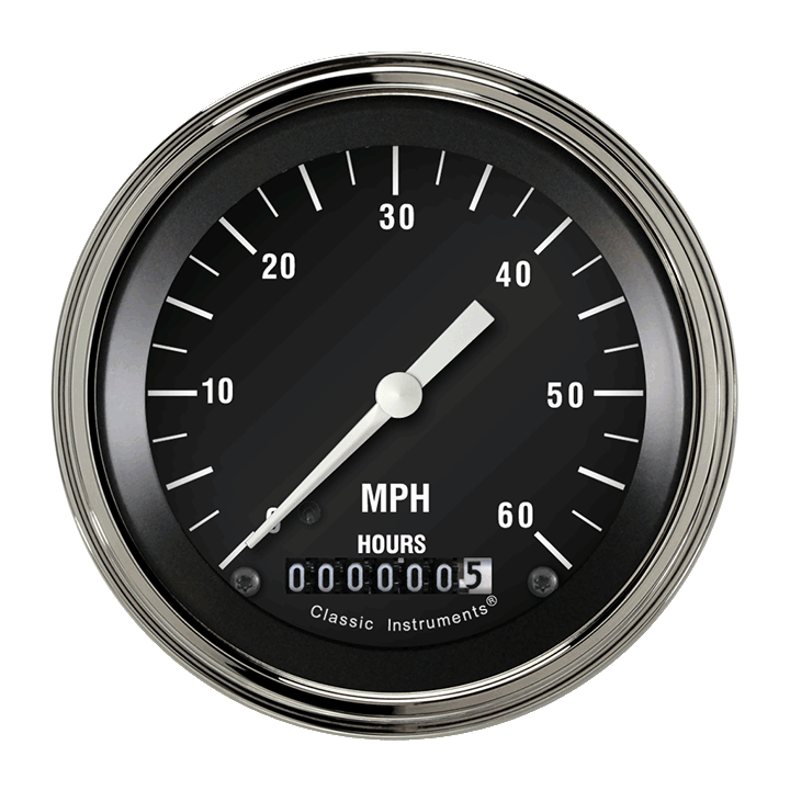 Classic Instruments LSHR - Hot Rod 3 3/8" Low Speed Speedometer Classic Instruments LSHR - Hot Rod 3 3/8" Low Speed Speedometer