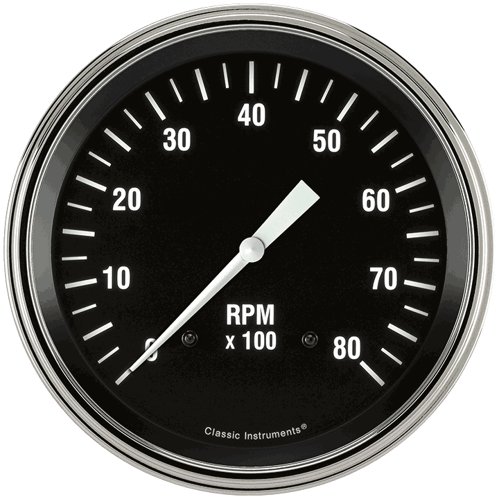Classic Instruments HR71SLC - HOT ROD 5IN TACH 8000 RPM Classic Instruments HR71SLC - HOT ROD 5IN TACH 8000 RPM