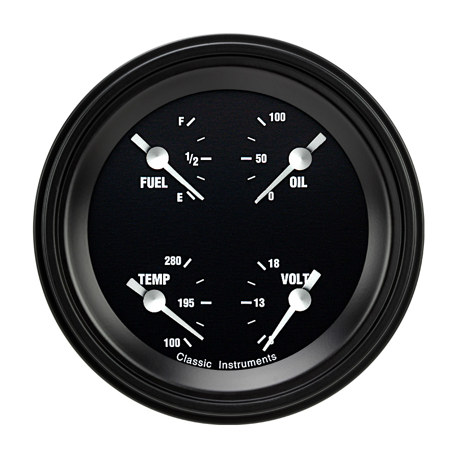 Classic Instruments HR76BLF - HOT ROD 3IN QUAD 240-33 Classic Instruments HR76BLF - HOT ROD 3IN QUAD 240-33