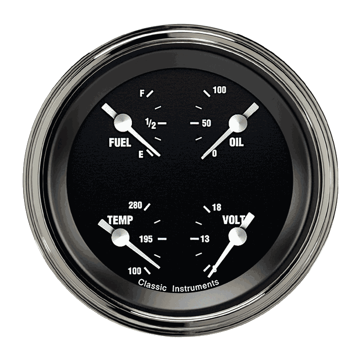 Classic Instruments HR79SLC - HOT ROD 3IN QUAD 0-90 Classic Instruments HR79SLC - HOT ROD 3IN QUAD 0-90