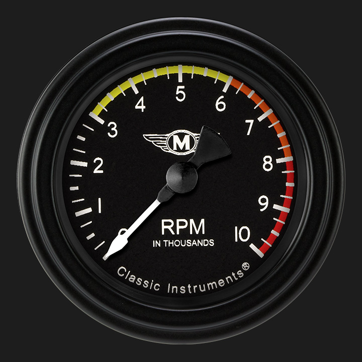 Classic Instruments MA183BLF - Moal Bomber 2 1/8" Tachometer Classic Instruments MA183BLF - Moal Bomber 2 1/8" Tachometer