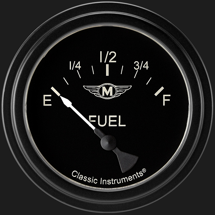 Classic Instruments MA209BLF - Moal Bomber 2 5/8" Fuel Gauge Classic Instruments MA209BLF - Moal Bomber 2 5/8" Fuel Gauge