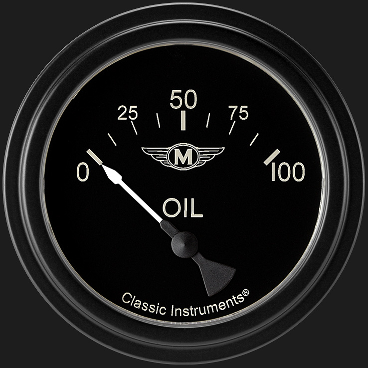 Classic Instruments MA281BLF - Moal Bomber 2 5/8" Oil Pressure Gauge