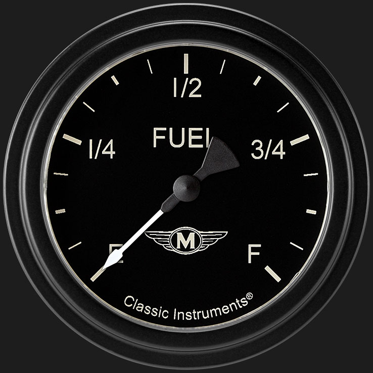 Classic Instruments MA309BLF - Moal Bomber 2 5/8" Fuel Gauge Classic Instruments MA309BLF - Moal Bomber 2 5/8" Fuel Gauge