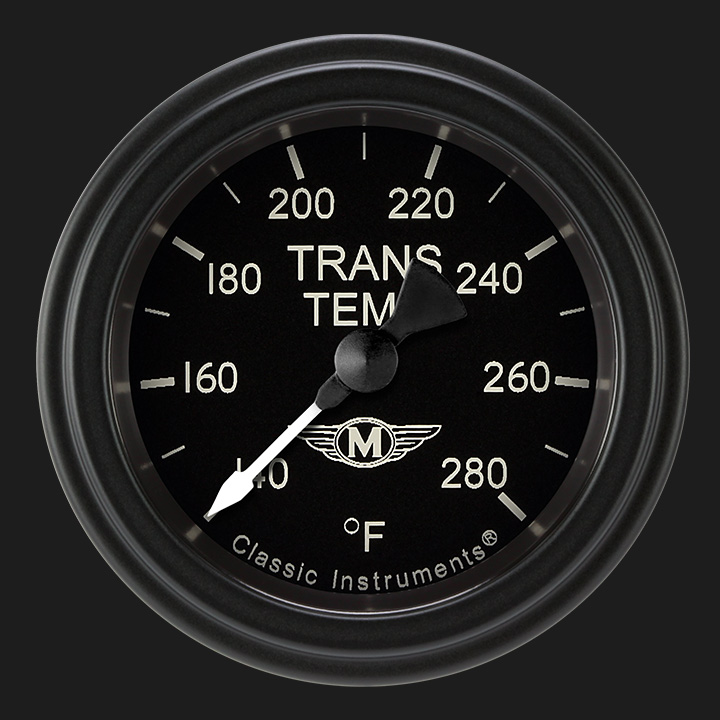 Classic Instruments MA127BLF - Moal Bomber 2 1/8" Transmission Temperature Gauge Classic Instruments MA127BLF - Moal Bomber 2 1/8" Transmission Temperature Gauge