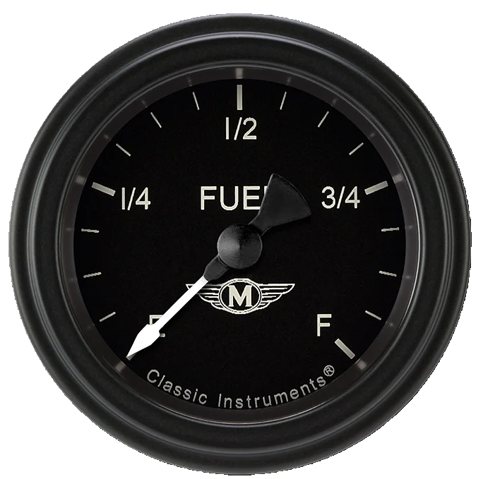 Classic Instruments MA109BLF - Moal Bomber 2 1/8" Fuel Gauge Classic Instruments MA109BLF - Moal Bomber 2 1/8" Fuel Gauge