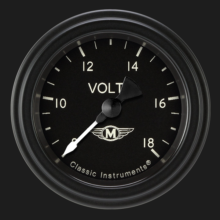 Classic Instruments MA130BLF - Moal Bomber 2 1/8" Voltage Gauge