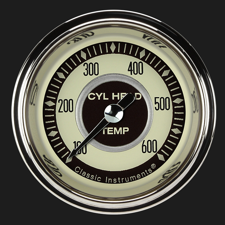 Classic Instruments NT197SHC - Nostalgia VT 2 1/8" Cylinder Head Temp. Gauge Classic Instruments NT197SHC - Nostalgia VT 2 1/8" Cylinder Head Temp. Gauge