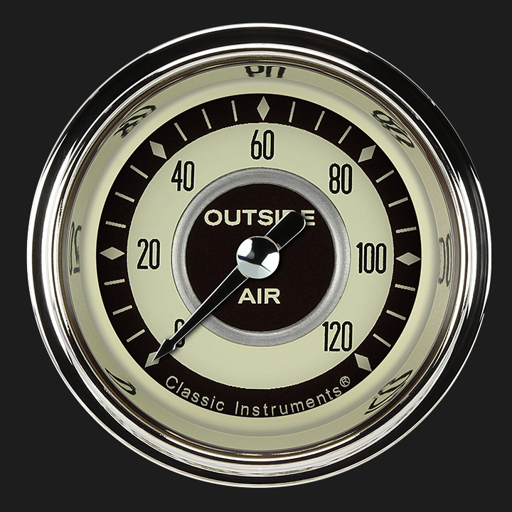 Classic Instruments NT199SHC - Nostalgia VT 2 1/8" Outside Air Temp. Gauge