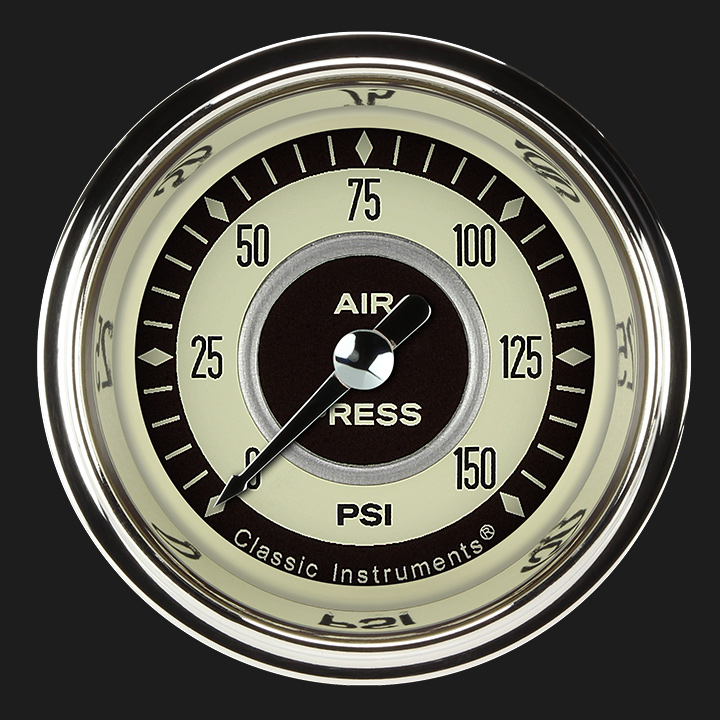 Classic Instruments NT118SHC - Nostalgia VT 2 1/8" Air Pressure Gauge