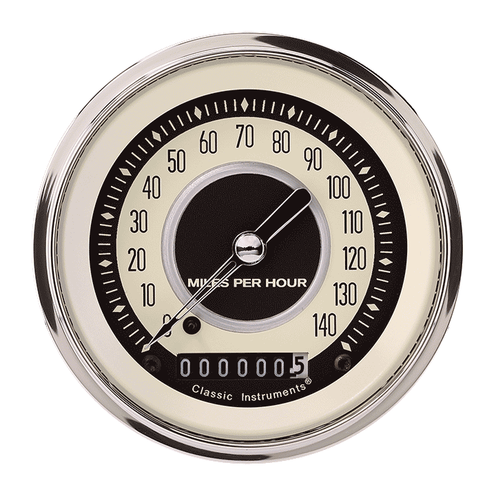 Classic Instruments NT55SHC - Nostalgia VT 3 3/8" Speedometer