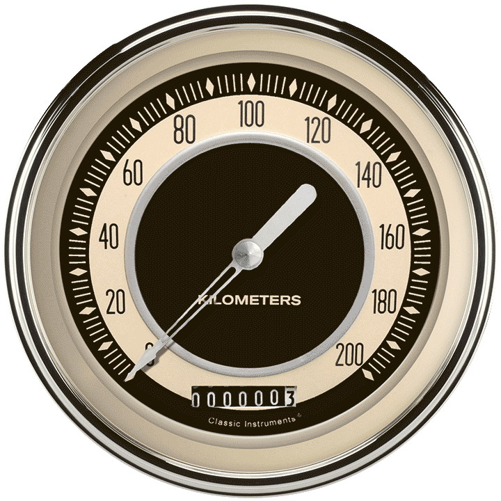 Classic Instruments NT58SLC - Nostalgia VT 4 5/8" Speedometer