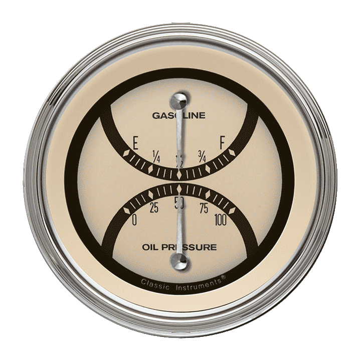 Classic Instruments NT72SLC - NOSTALGIA VT 3IN DUAL - FUEL & OIL